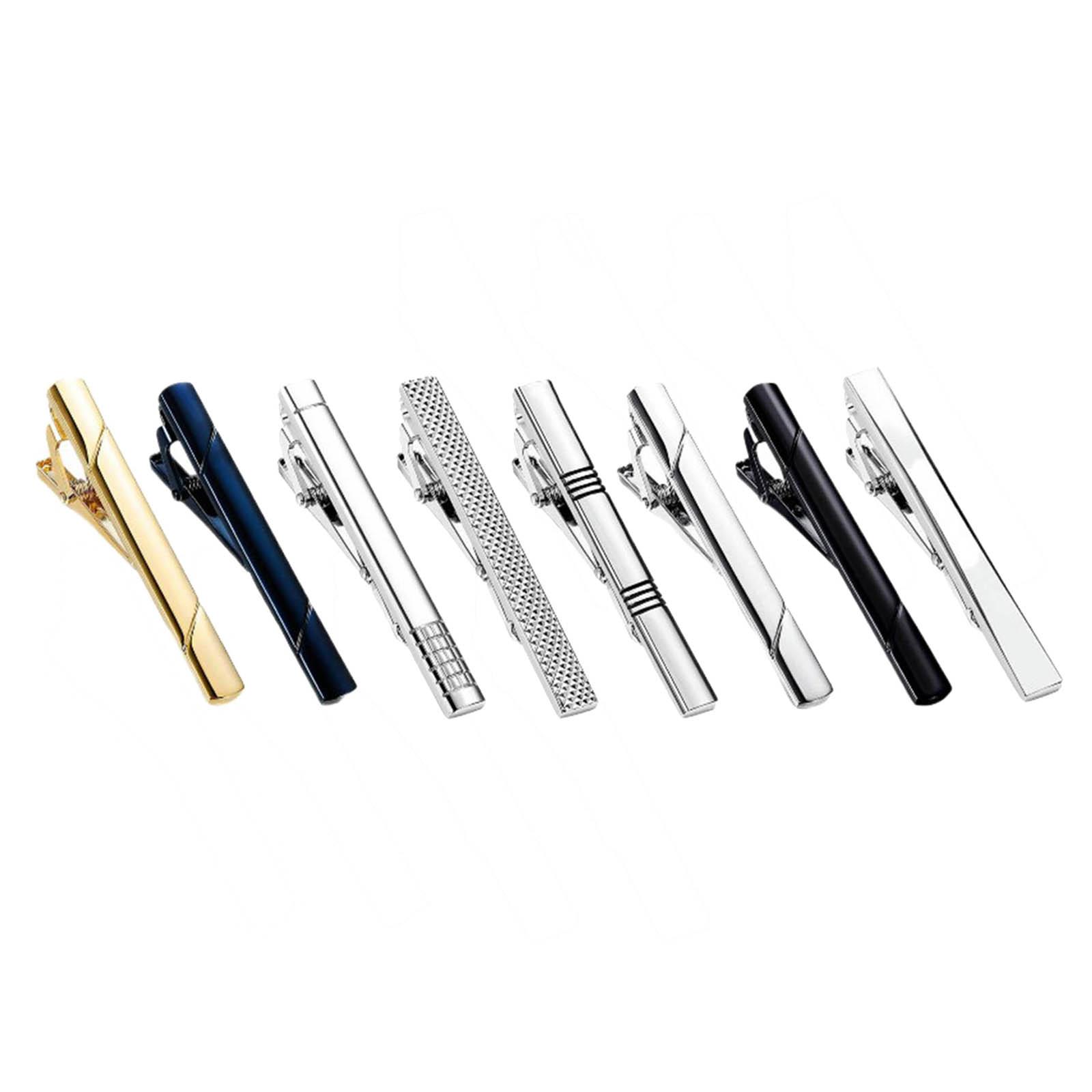 8個入りネクタイクリップ シンプルで汎用性のあるパーソナライ - Tie Bar Set Gift のレビューと価格