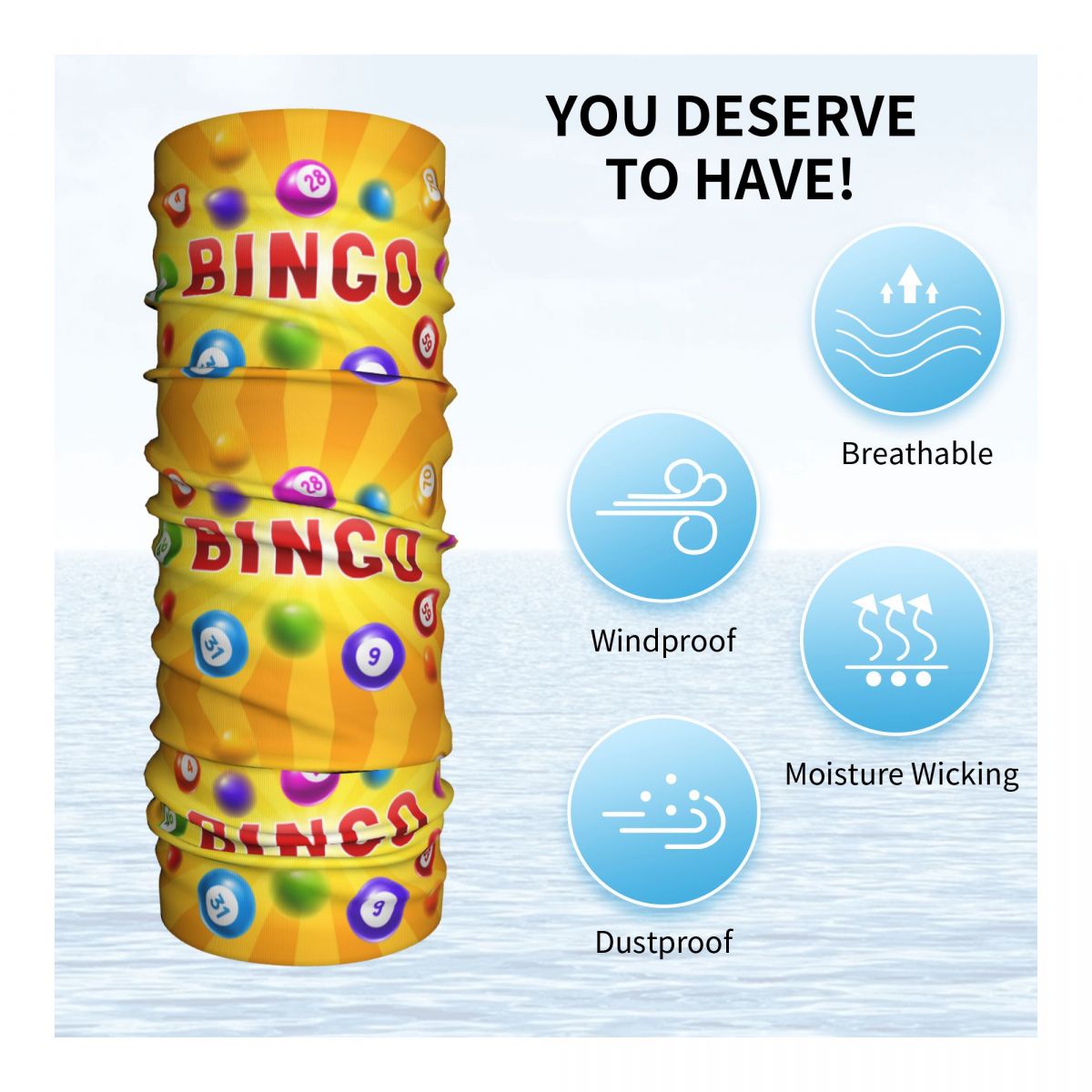 カスタムホットゲームビンゴバンダナネックウォーマー男女兼用ウ - Neck Warmer Tube のレビューと価格