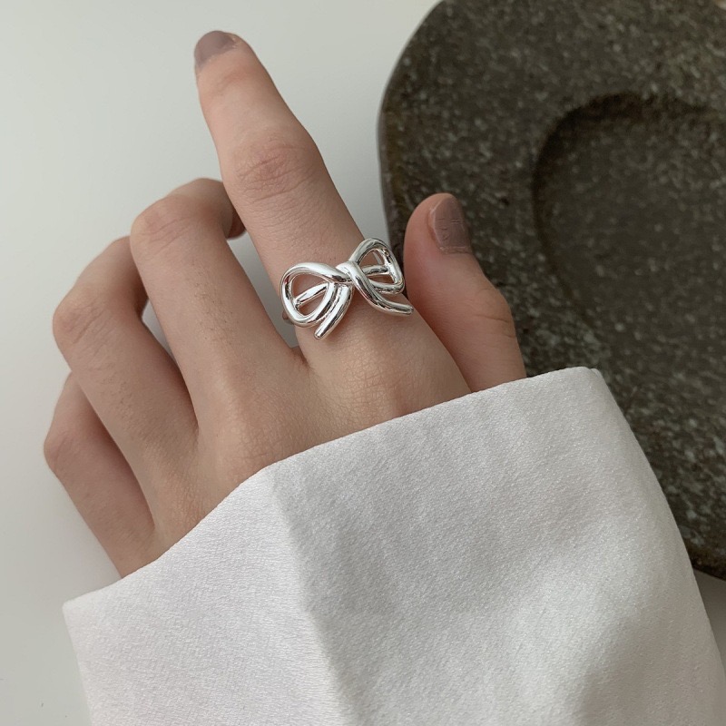 925 スターリングシルバーシンプルなリング女性のためのファ - Tie Clip Silver のレビューと価格