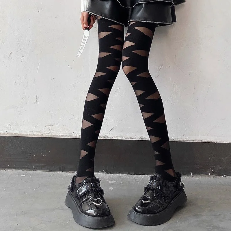 女性のためのロリータクロスタイタイツ,黒と白の包帯,レースの - Silk Tie Striped のレビューと価格