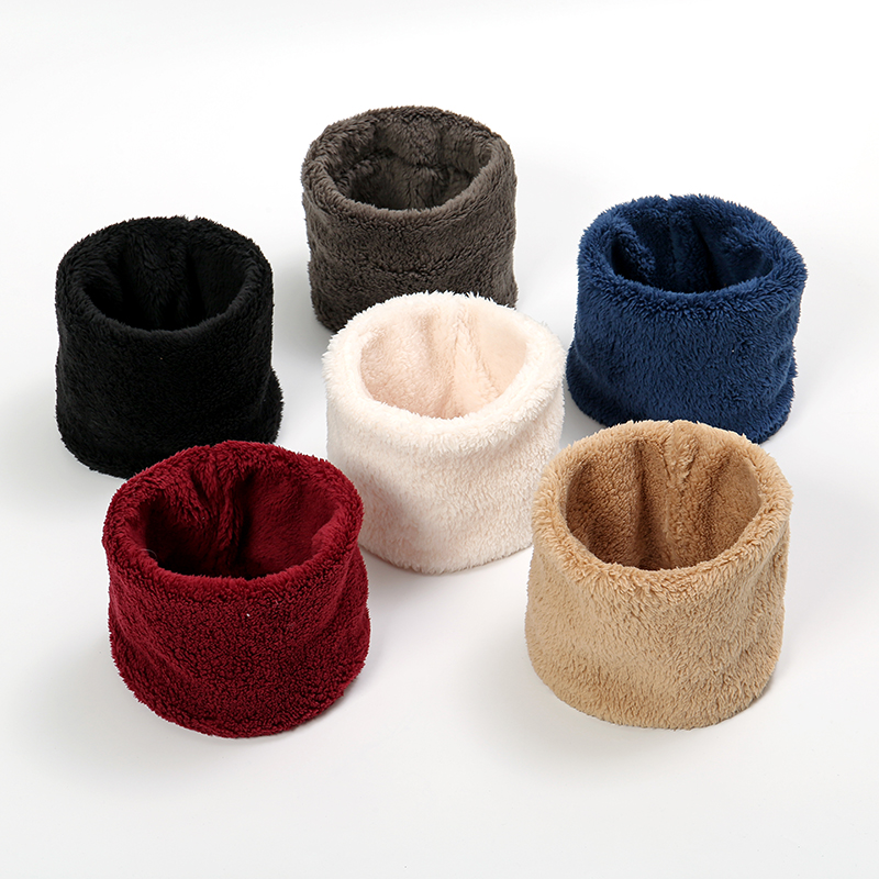 カシミヤ暖かいカラーリング冬のスカーフ固体ぬいぐるみ厚いアウ - Muffler Men Wool のレビューと価格