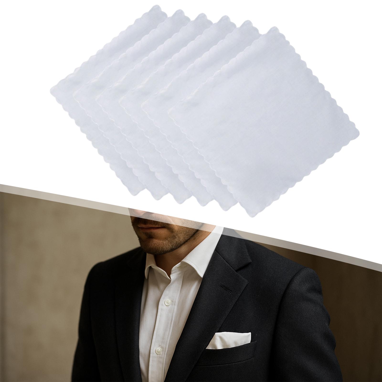 女性用コットンハンカチ6枚セット、お祝い用の柔らかいポケット - Handkerchief Cotton Men のレビューと価格