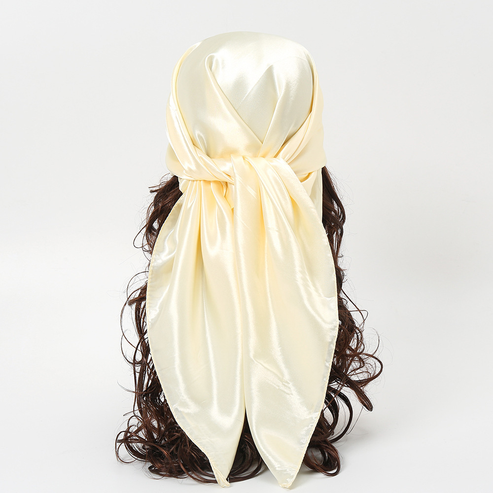 90 センチメートル無地ネッカチーフヒジャーブスカーフ女性の - Head Wrap Turban のレビューと価格